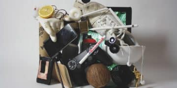 pile of assorted-color products