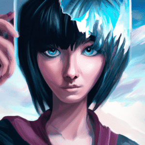 narcissistic woman, illustration, anime oil painting, for the web, 4k, high resolution, trending in artstation